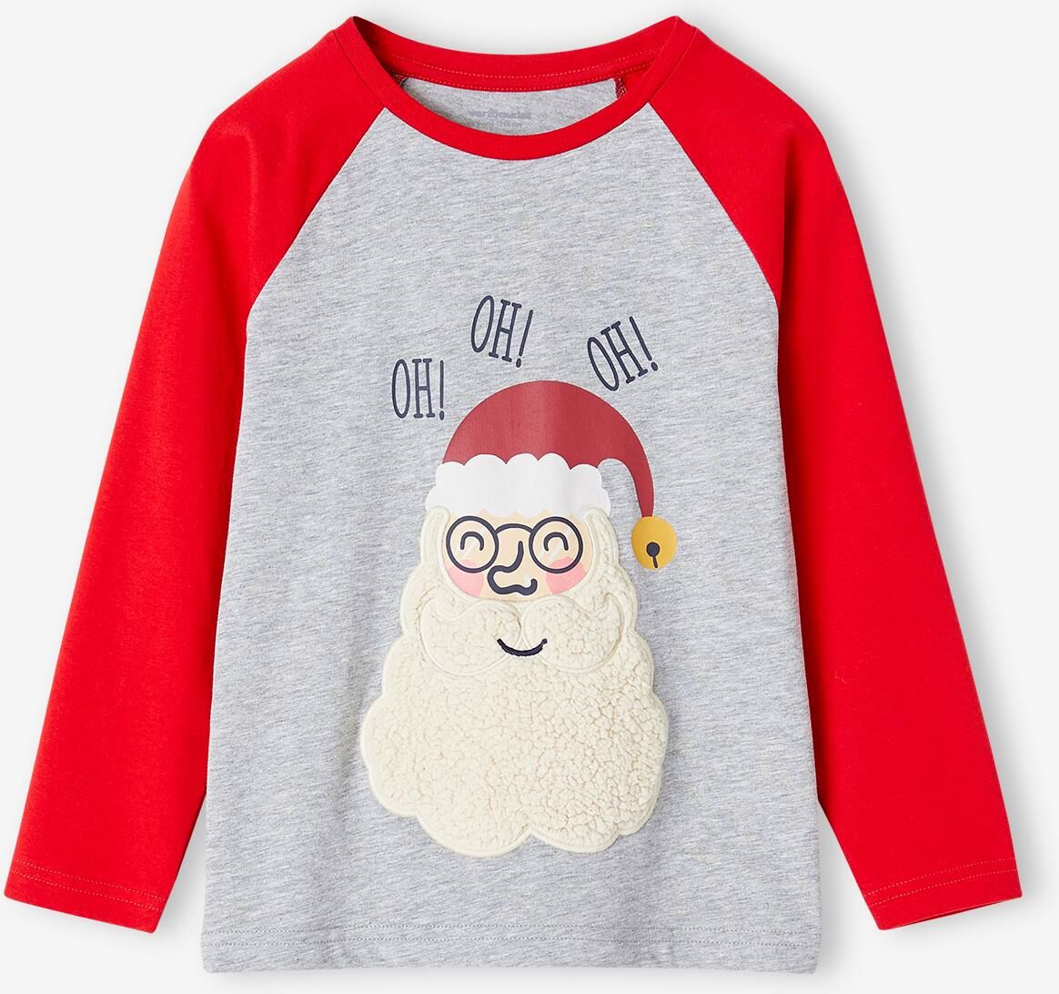 VERTBAUDET Camiseta «Papá Noel» para niño rojo