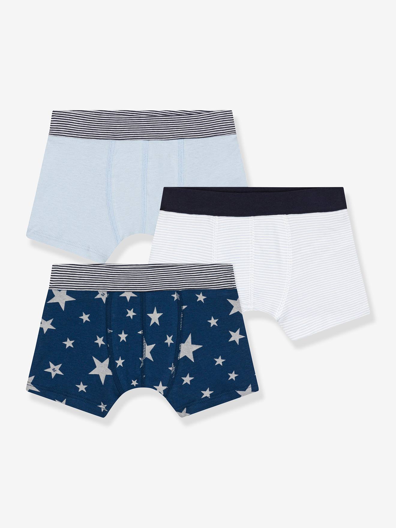 Pack de 3 bóxers de algodón «Estrella» - PETIT BATEAU blanco estampado