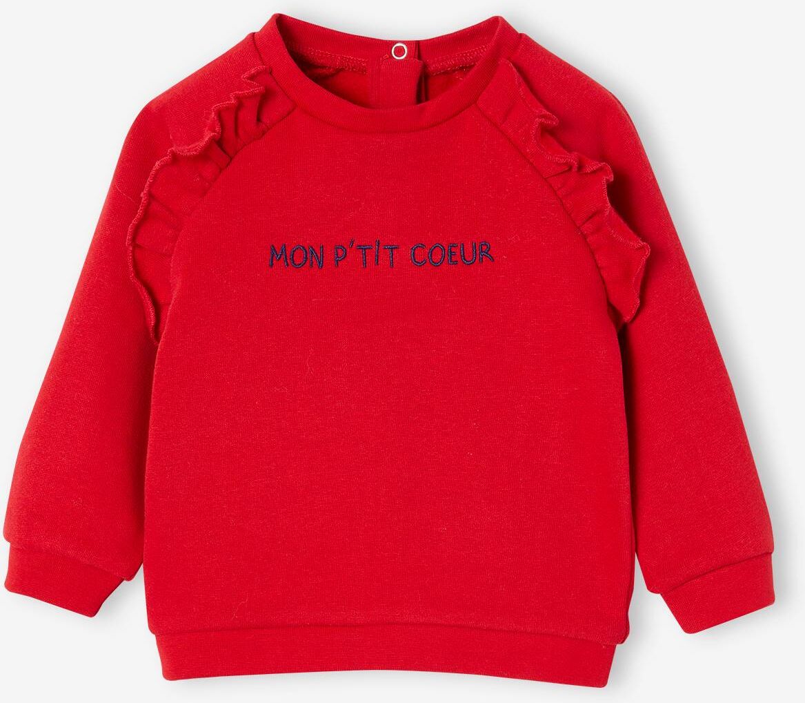 VERTBAUDET Sudadera de felpa personalizable, para bebé rojo