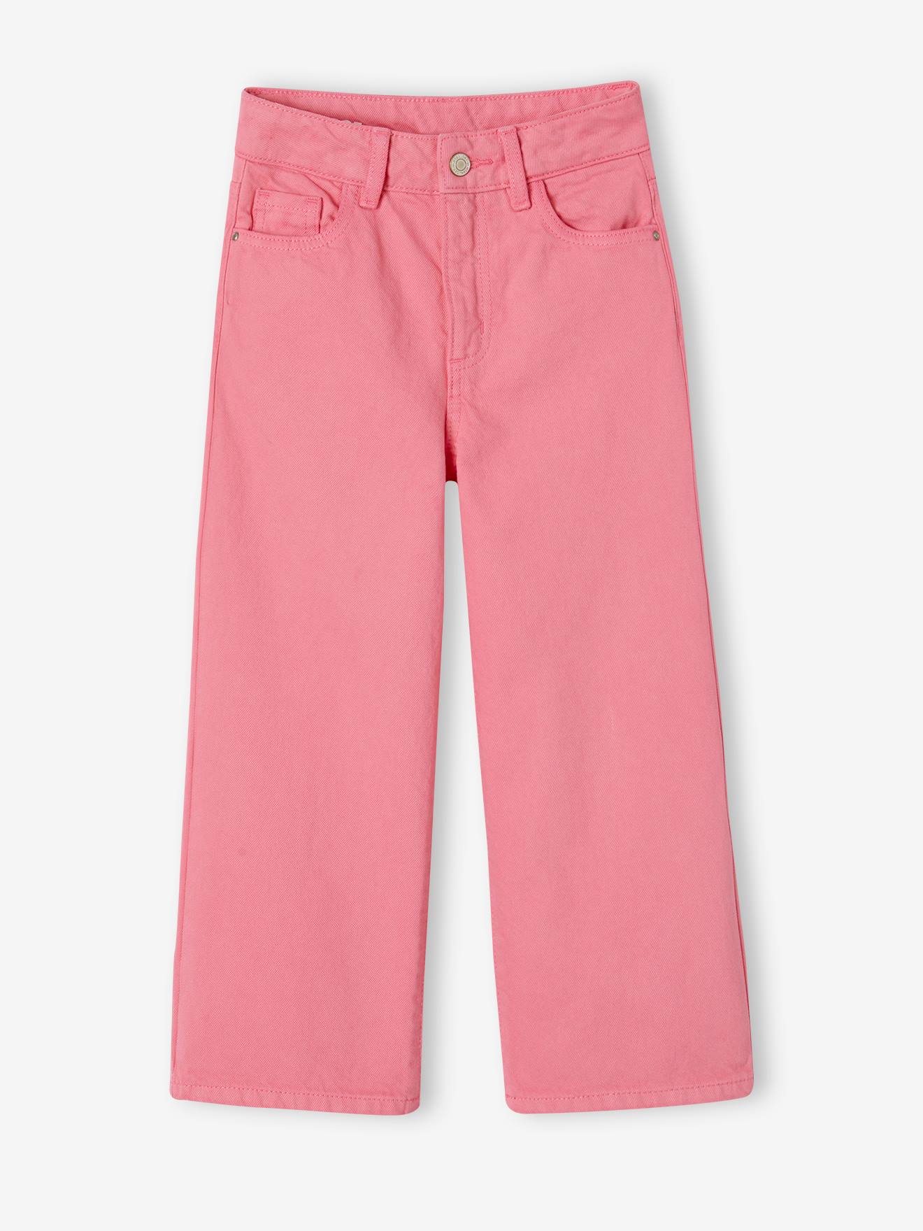 VERTBAUDET Pantalón ancho para niña rosa chicle