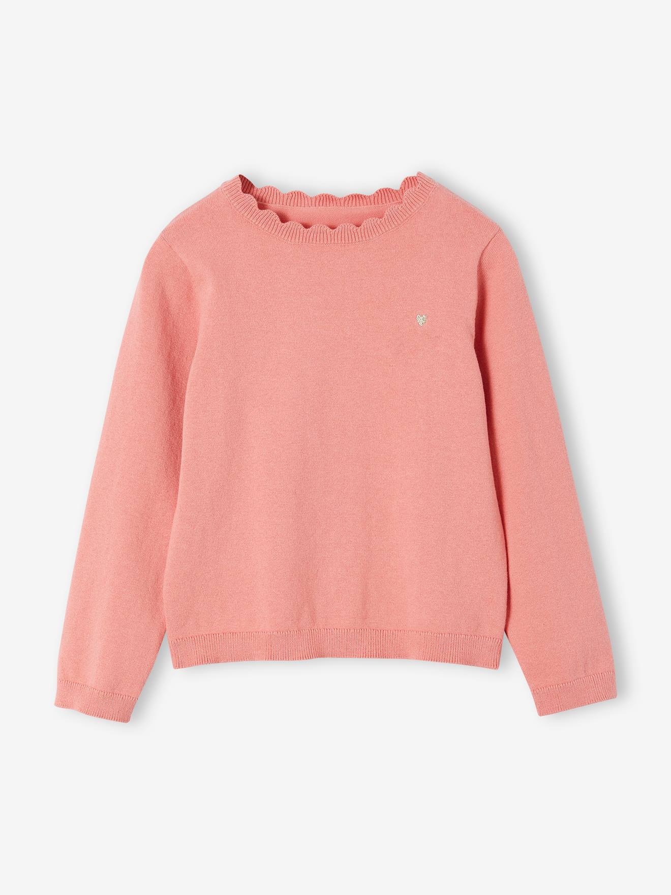 VERTBAUDET Jersey BASICS personalizable para niña rosa palo