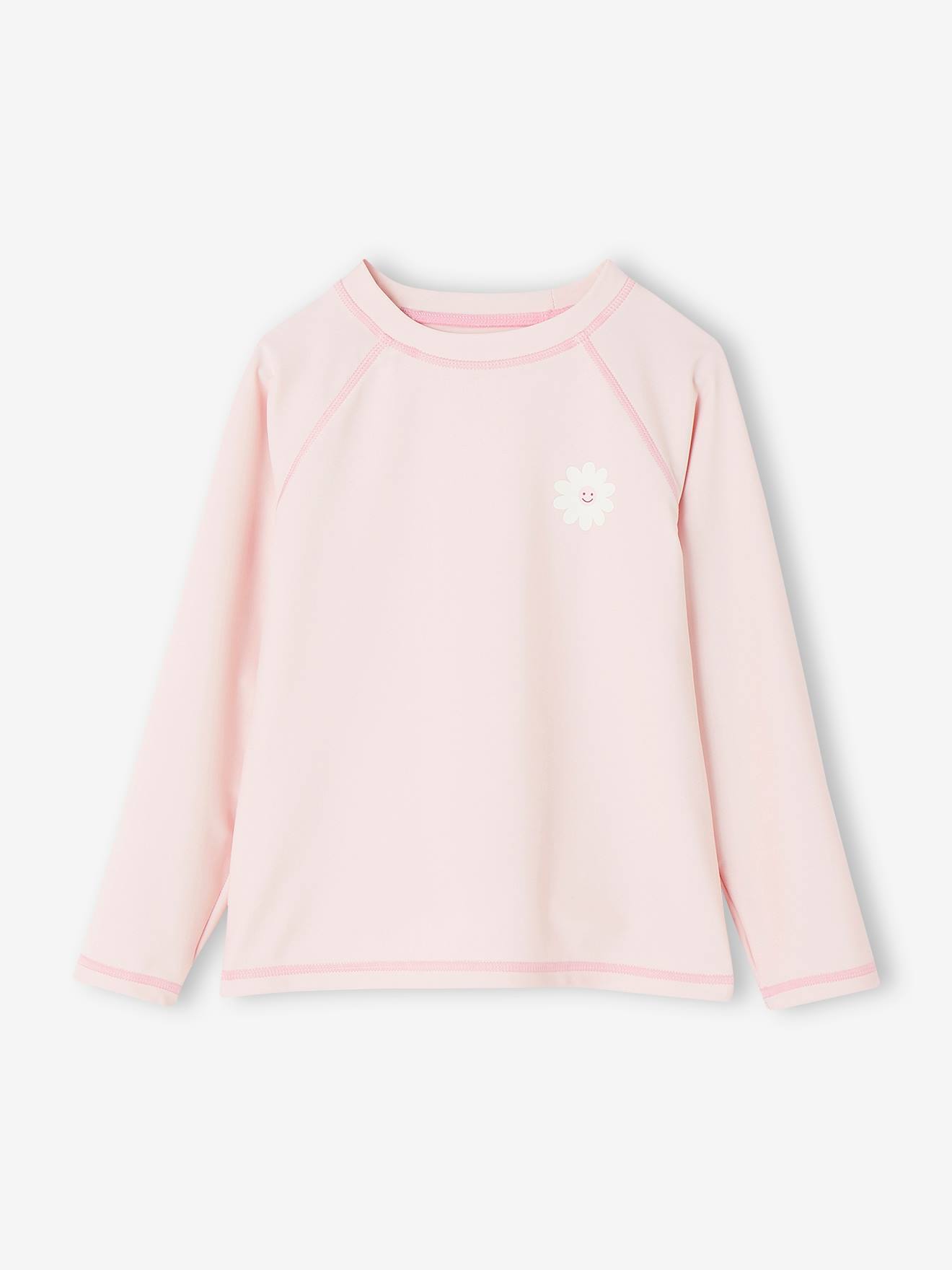 VERTBAUDET Camiseta de baño antirrayos UV para niña rosa estampado