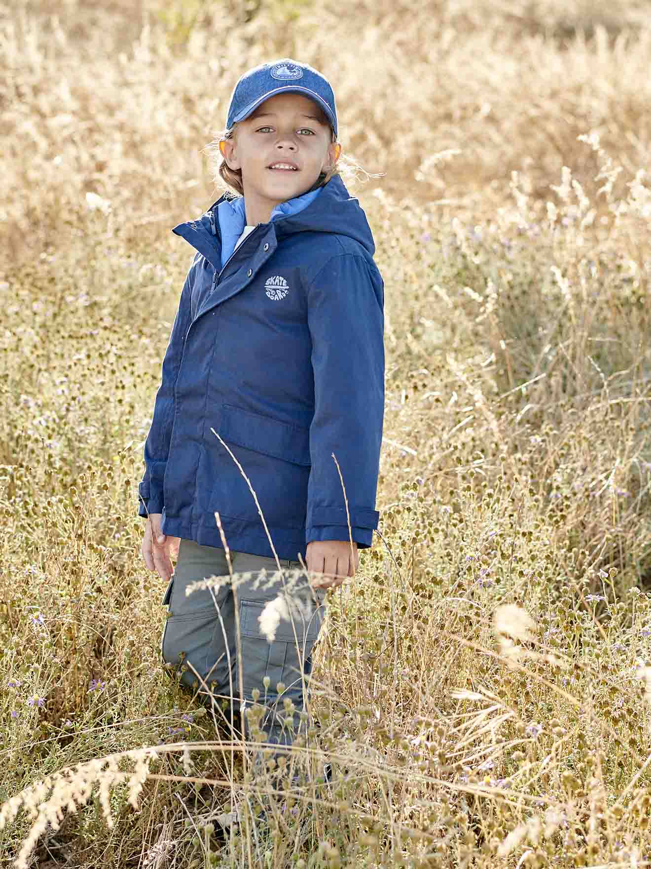 VERTBAUDET Parka 3 en 1 de entretiempo con chaleco acolchado extraíble para niño azul marino