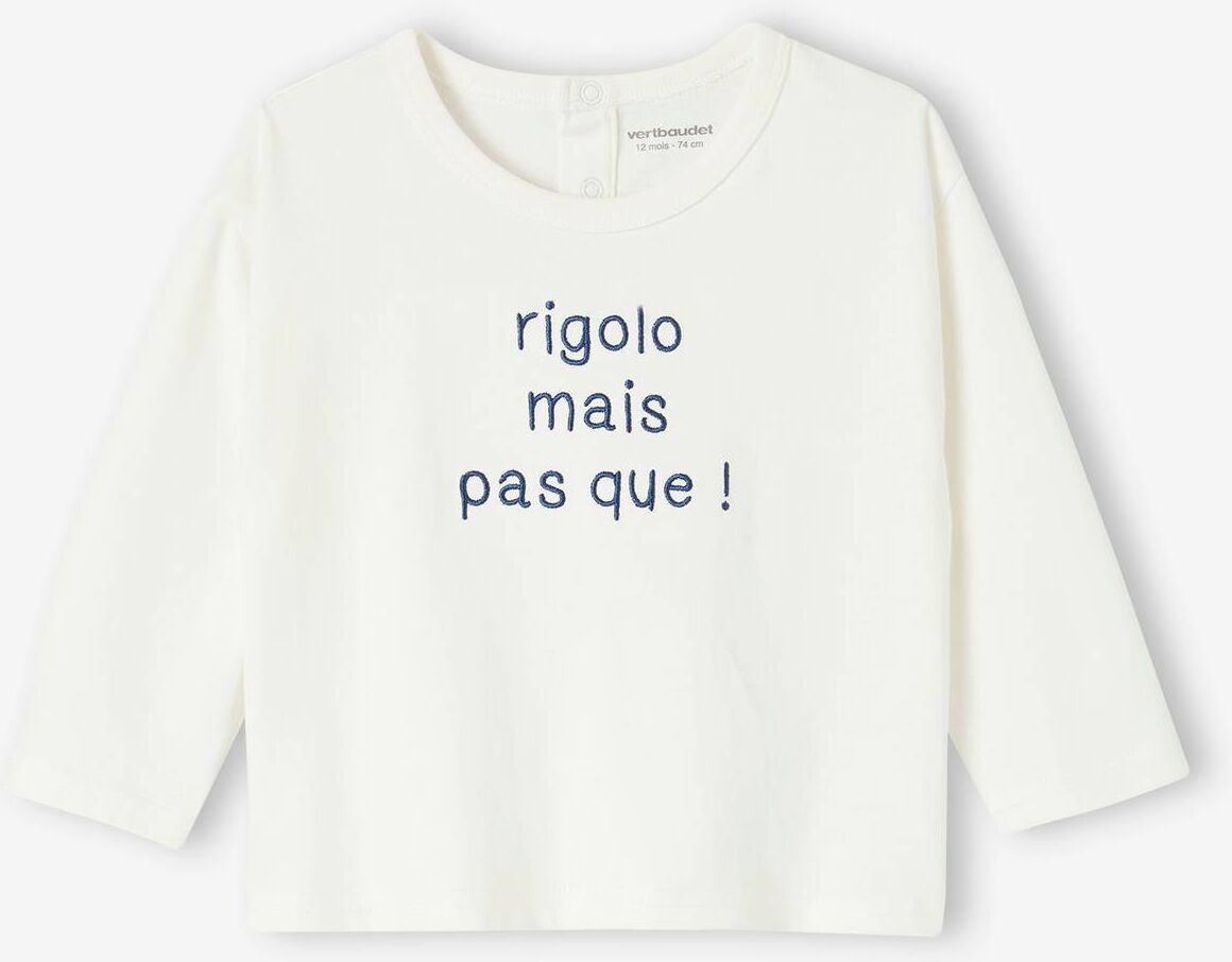 VERTBAUDET Camiseta personalizable para bebé de algodón orgánico crudo