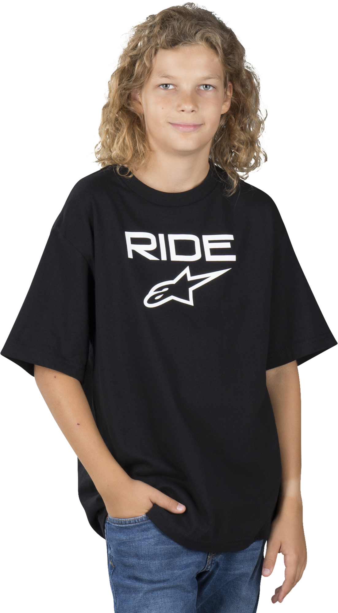 Alpinestars Camiseta  Ride 2.0 Niño Negro-Blanco