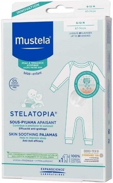 Mustela Pijama calmante para la piel Stelatopia 1&nbsp;un. 6-12 Months (67-74cm)