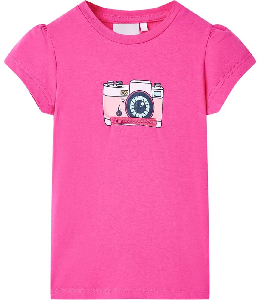 vidaXL Camiseta infantil rosa oscuro 128