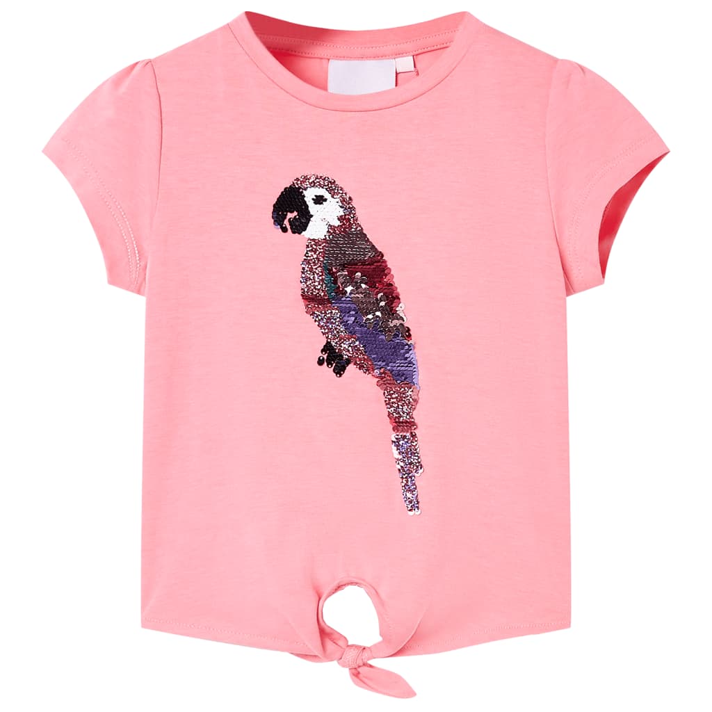 vidaXL Camiseta infantil rosa fluorescente 116