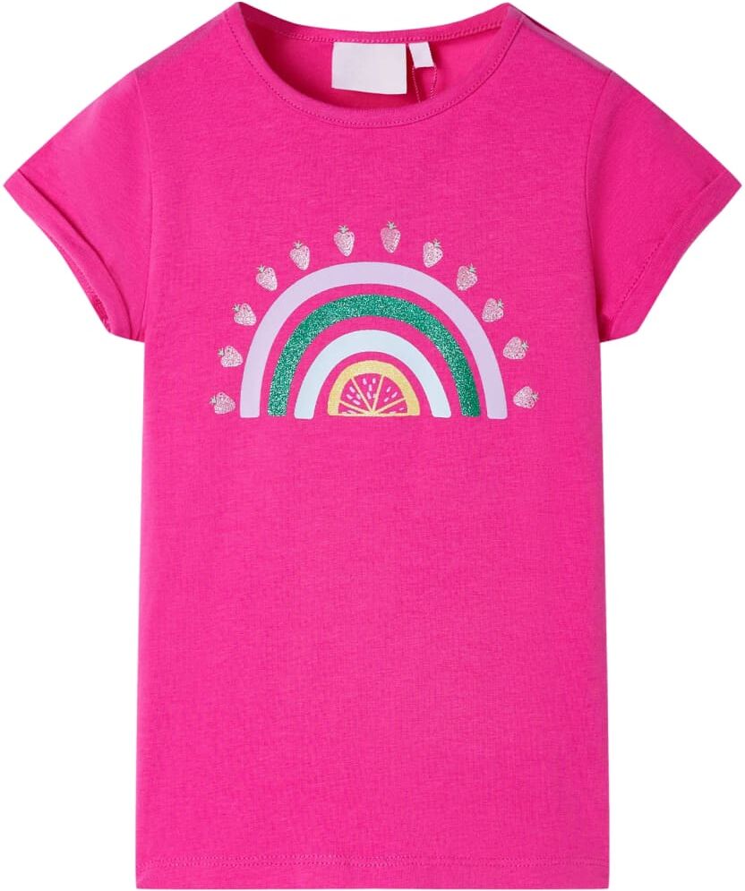 vidaXL Camiseta infantil rosa oscuro 128