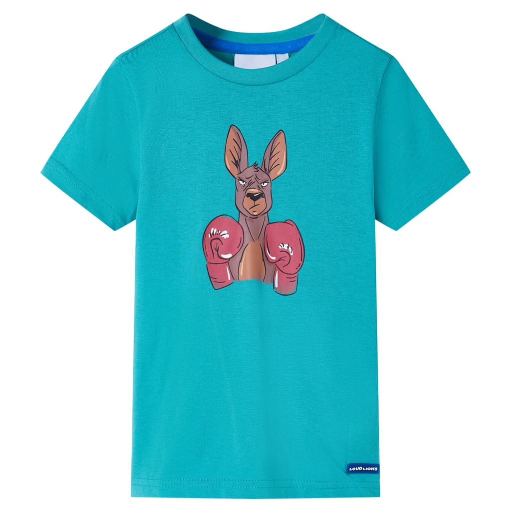 vidaXL Camiseta infantil de manga corta color verde menta oscuro 116