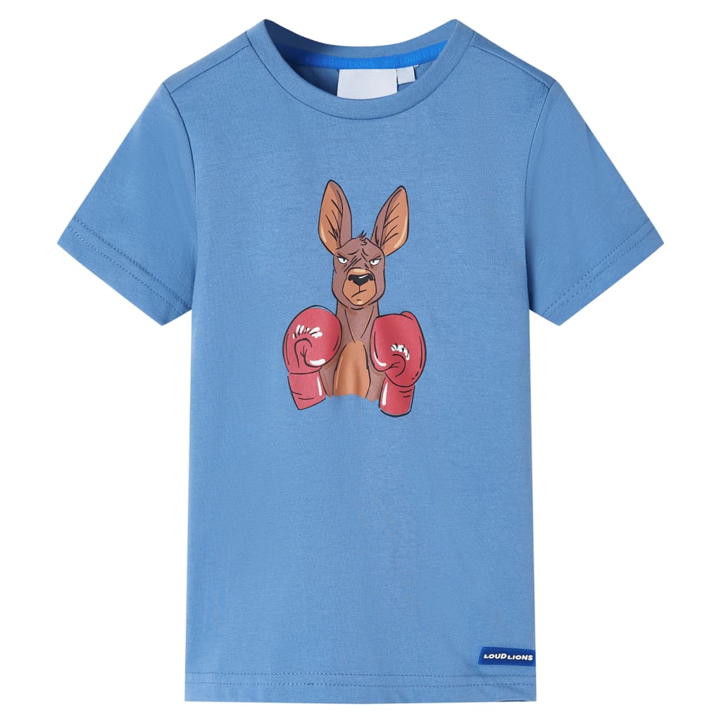 vidaXL Camiseta infantil de manga corta azul medio 92