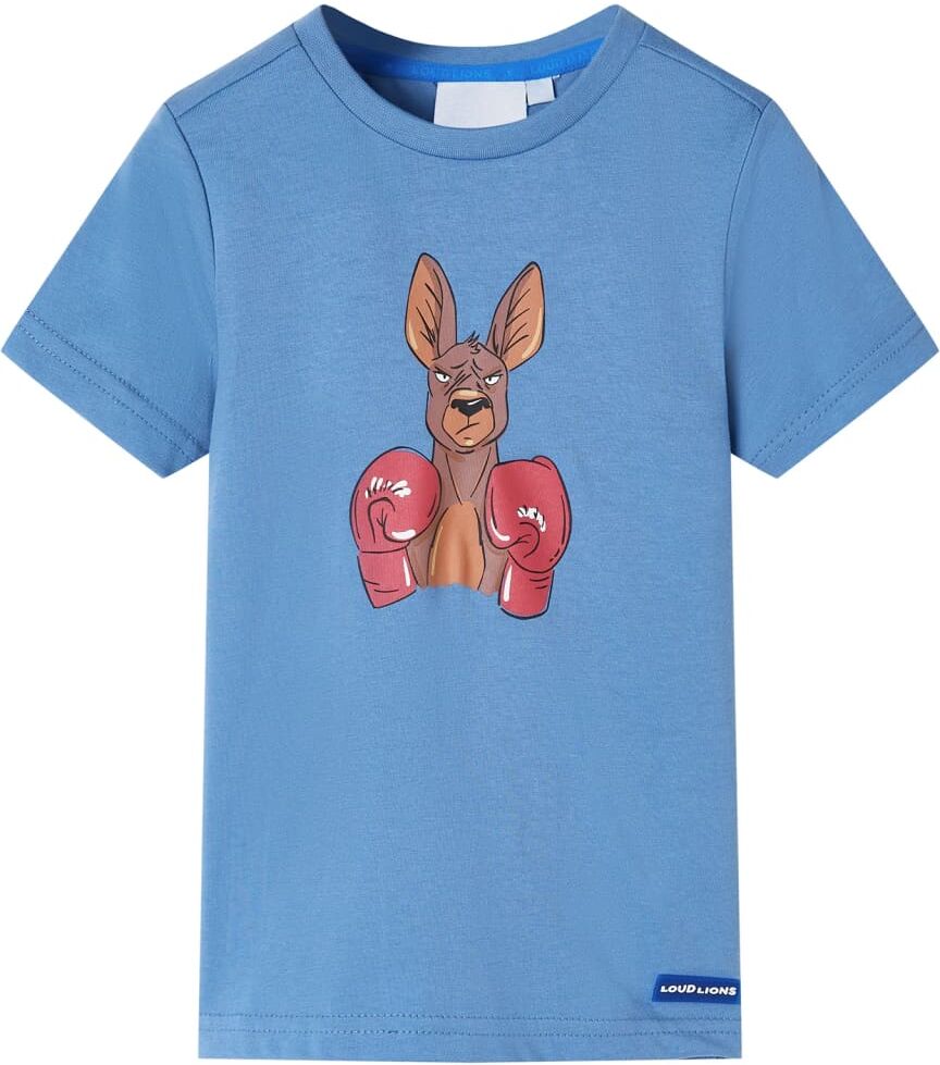 vidaXL Camiseta infantil de manga corta azul medio 116