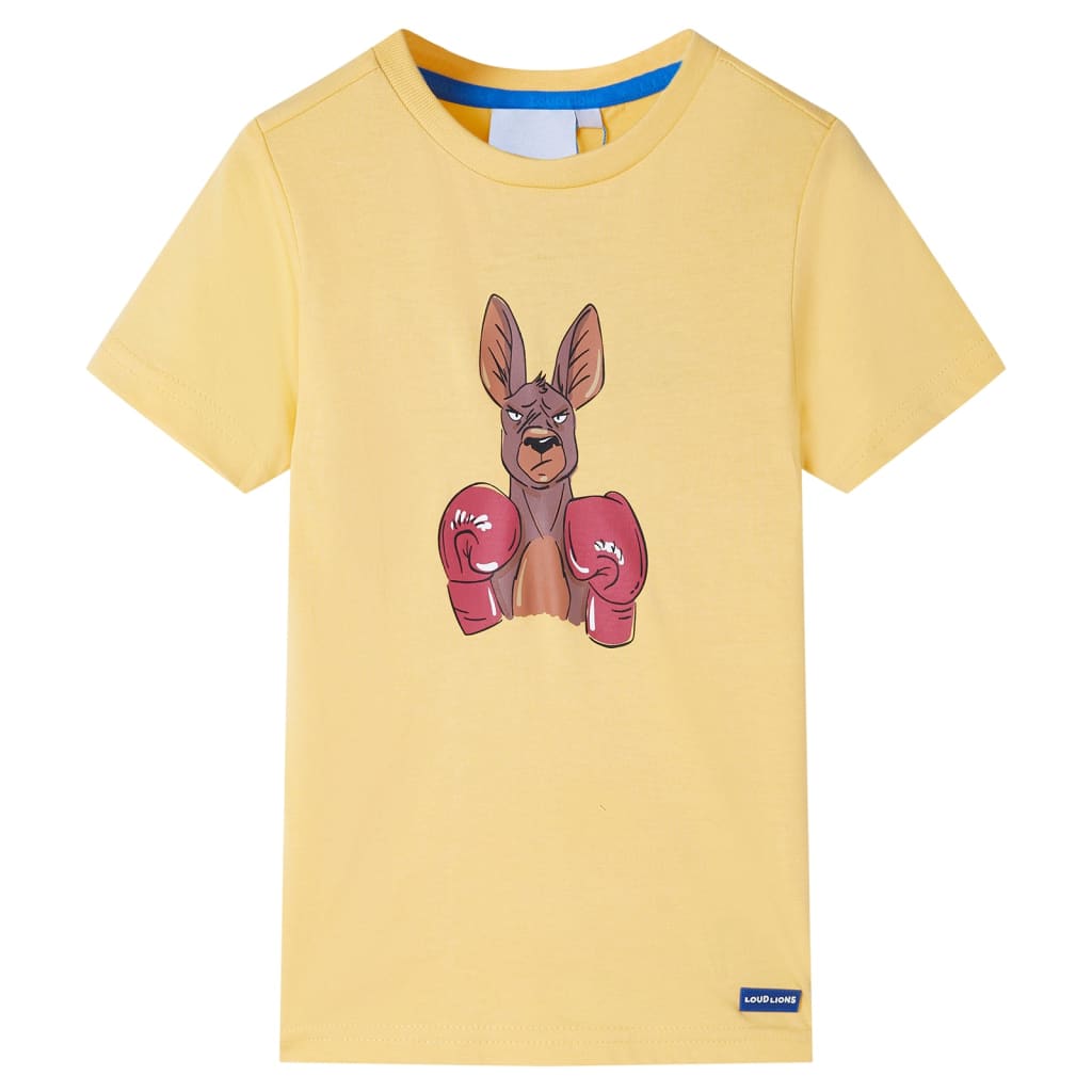 vidaXL Camiseta infantil de manga corta amarillo 116