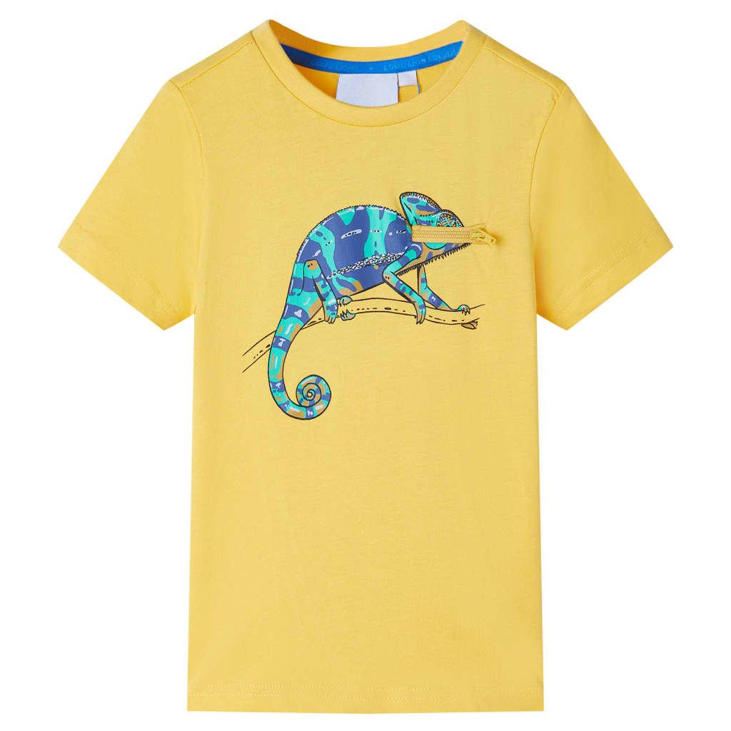 vidaXL Camiseta infantil de manga corta ocre claro 116