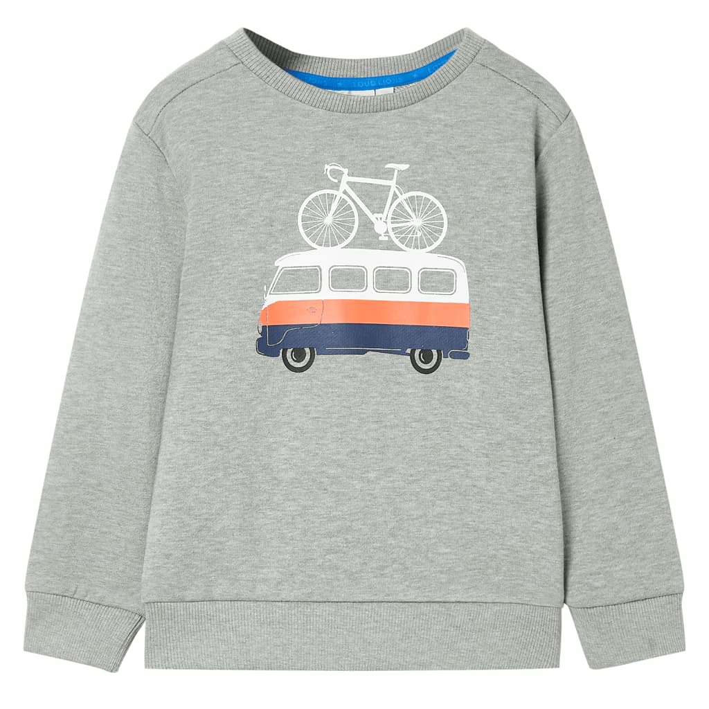 vidaXL Sudadera infantil caqui claro mélange 92