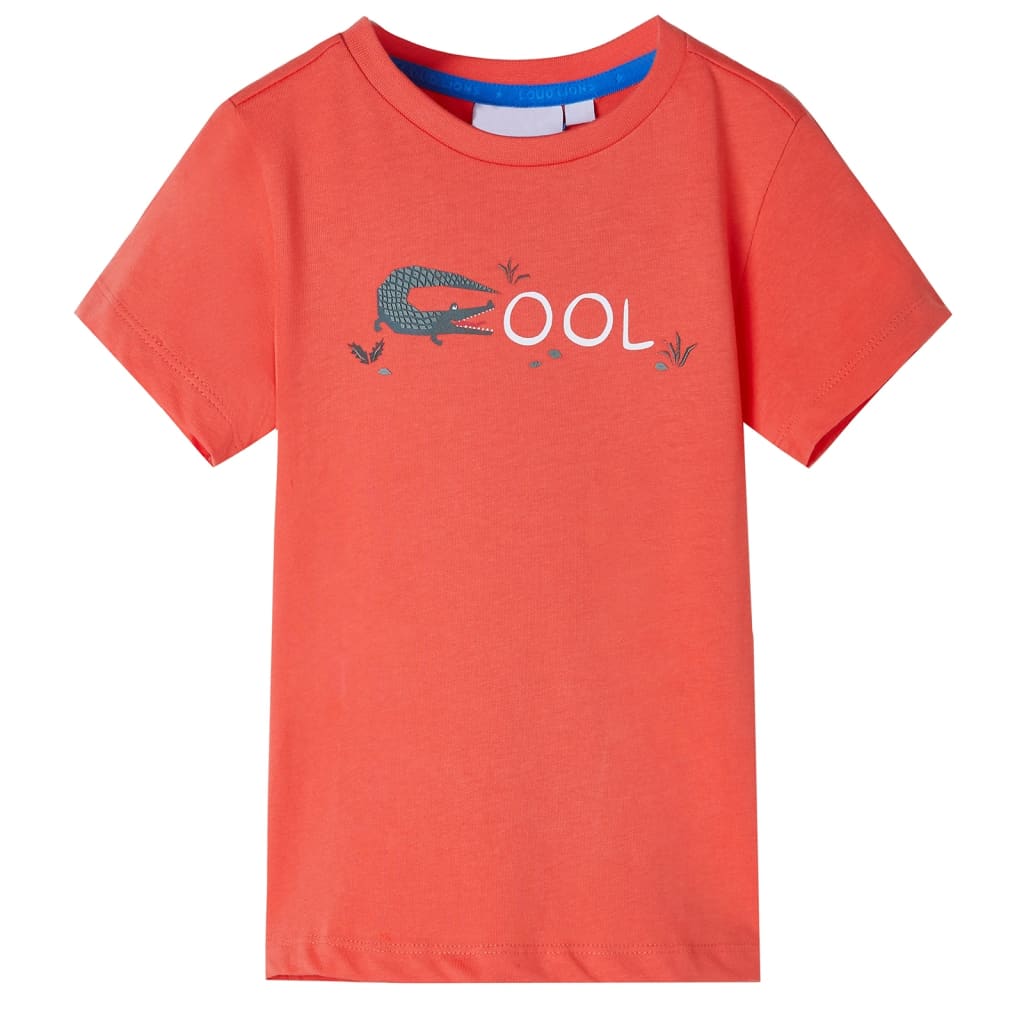 vidaXL Camiseta infantil de manga corta rojo claro 128