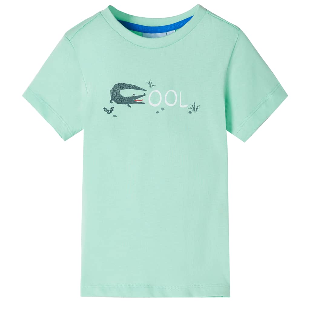 vidaXL Camiseta infantil de manga corta verde claro 116