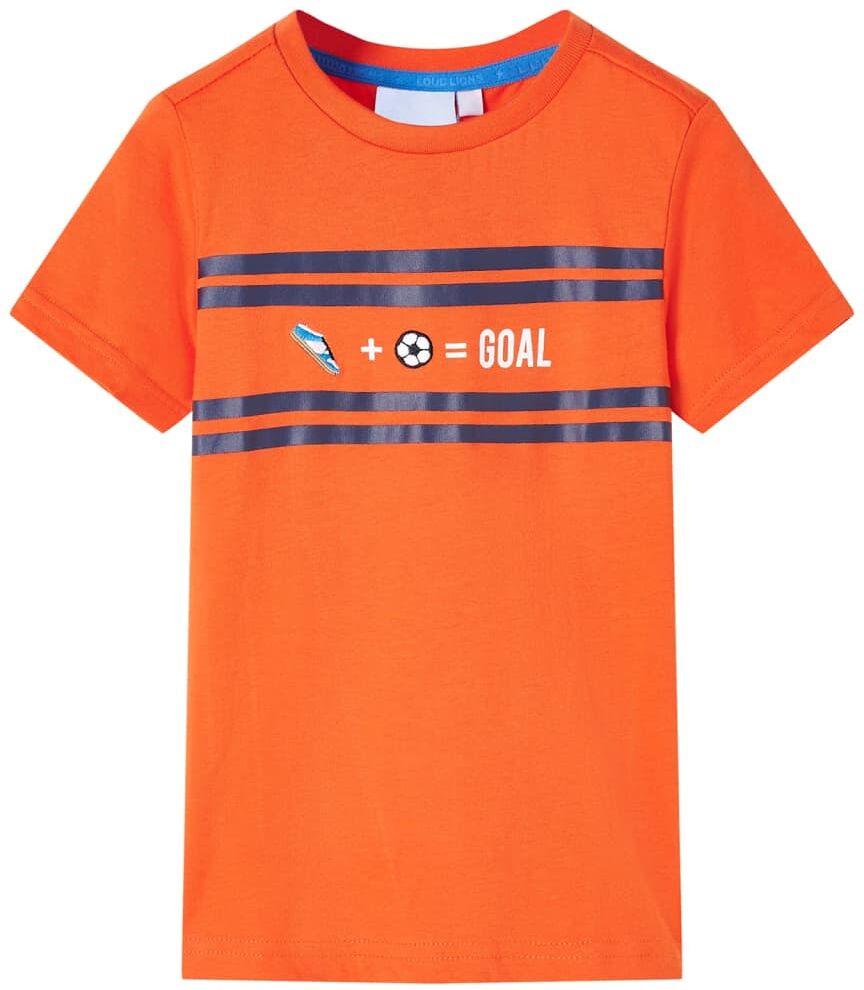 vidaXL Camiseta infantil naranja oscuro 128