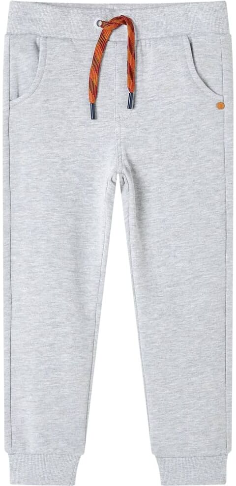 vidaXL Pantalones de chándal infantiles gris mélange 92