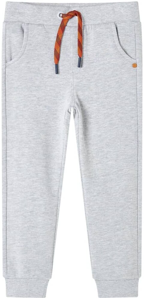 vidaXL Pantalones de chándal infantiles gris mélange 104