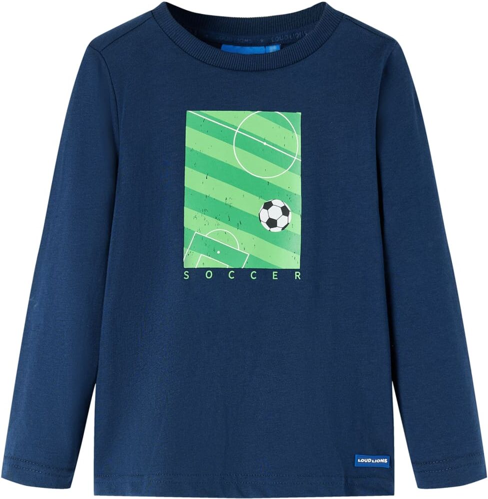 vidaXL Camiseta infantil de manga larga azul marino 128