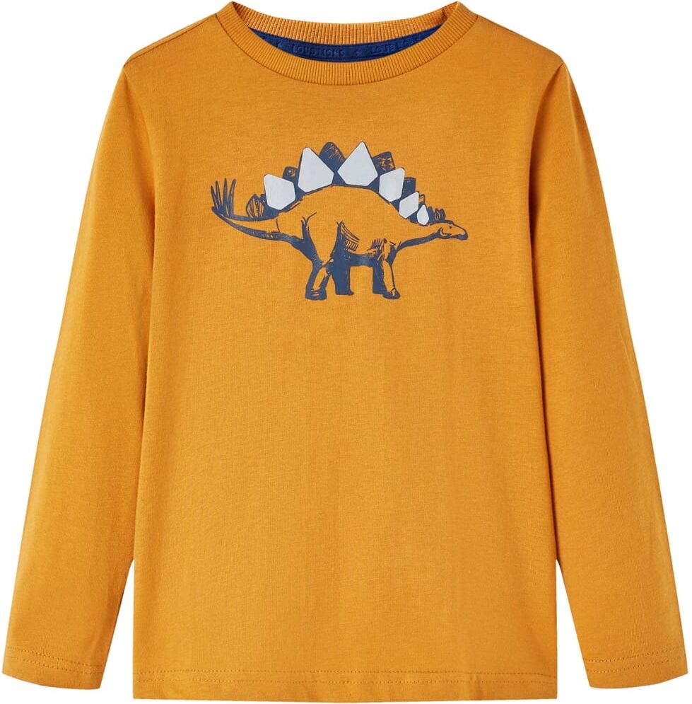 vidaXL Camiseta infantil de manga larga ocre oscuro 128