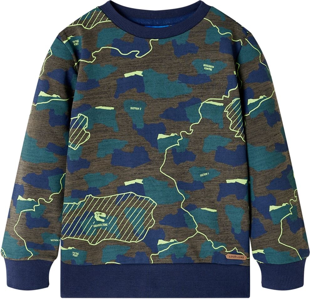 vidaXL Sudadera infantil caqui oscuro mélange 92