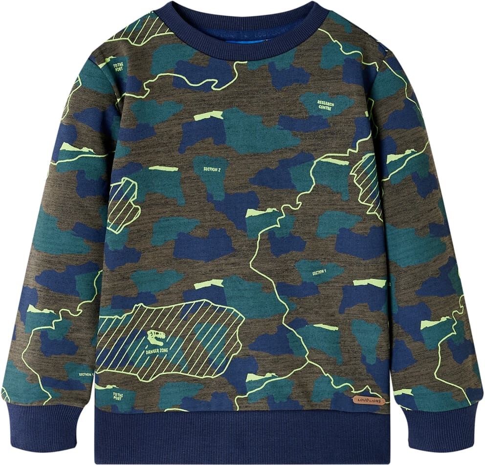 vidaXL Sudadera infantil caqui oscuro mélange 104