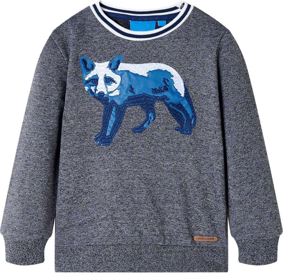 vidaXL Sudadera infantil azul marino mélange 116