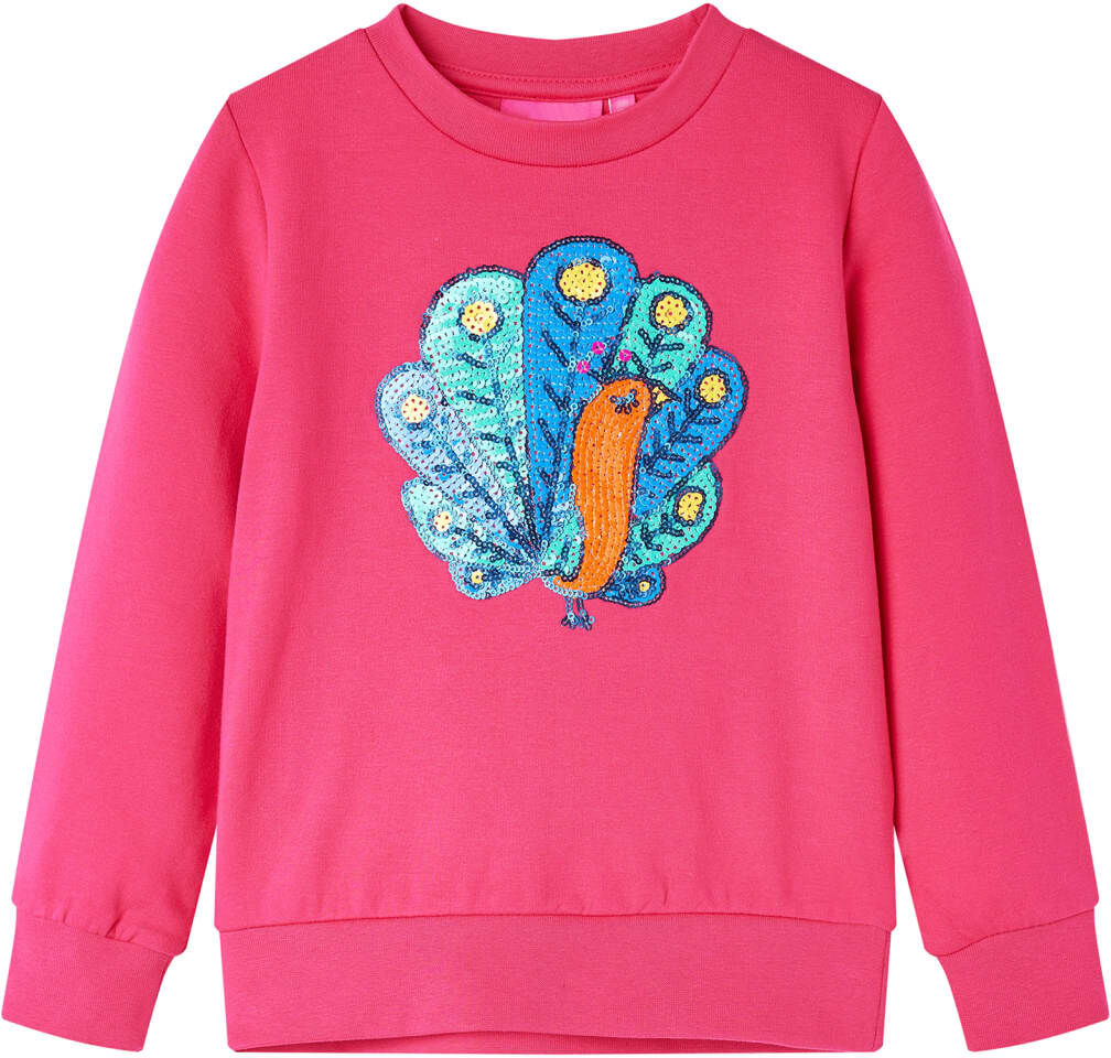 vidaXL Sudadera infantil rosa chillón 128