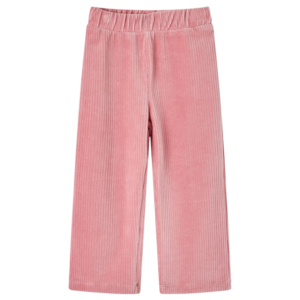 vidaXL Pantalón infantil pana rosa claro 92