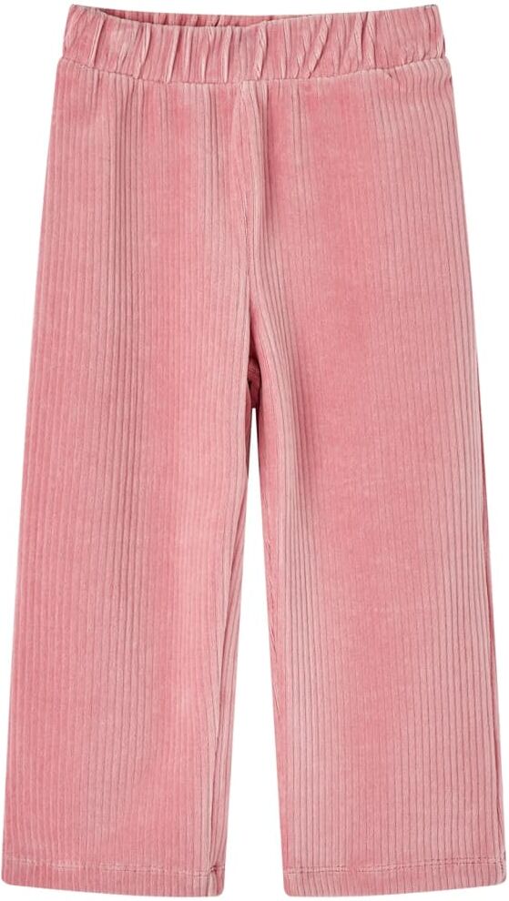 vidaXL Pantalón infantil pana rosa claro 128