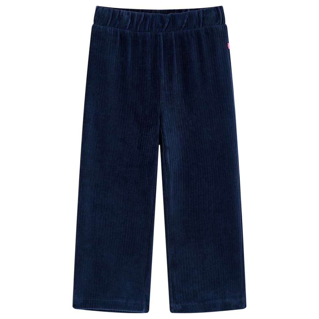 vidaXL Pantalón infantil pana azul marino 92