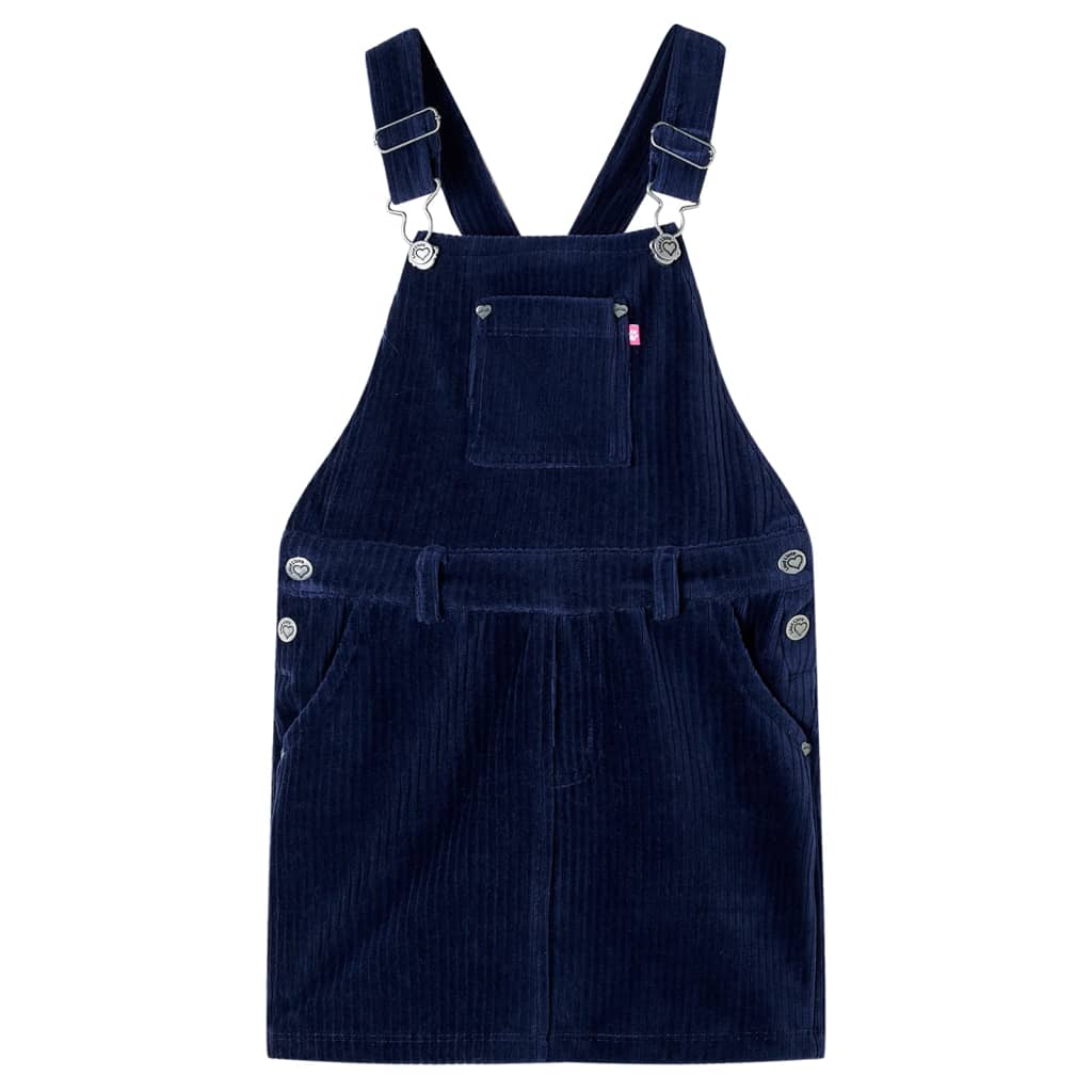 vidaXL Vestido infantil pana azul marino 104