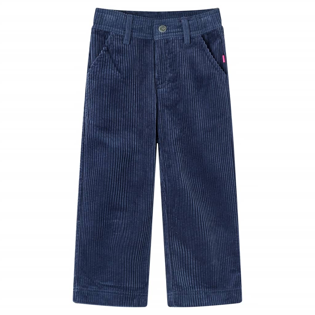 vidaXL Pantalón infantil pana azul marino 116