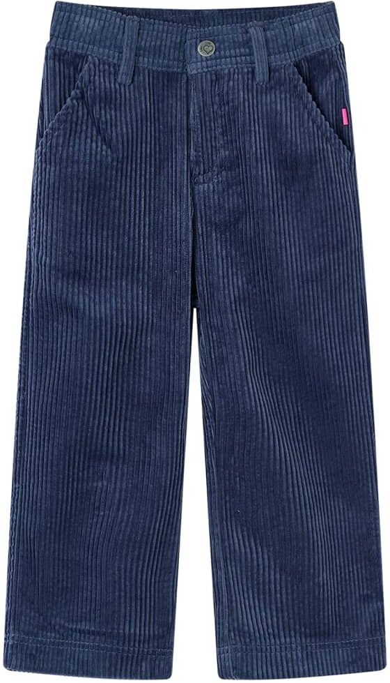 vidaXL Pantalón infantil pana azul marino 128