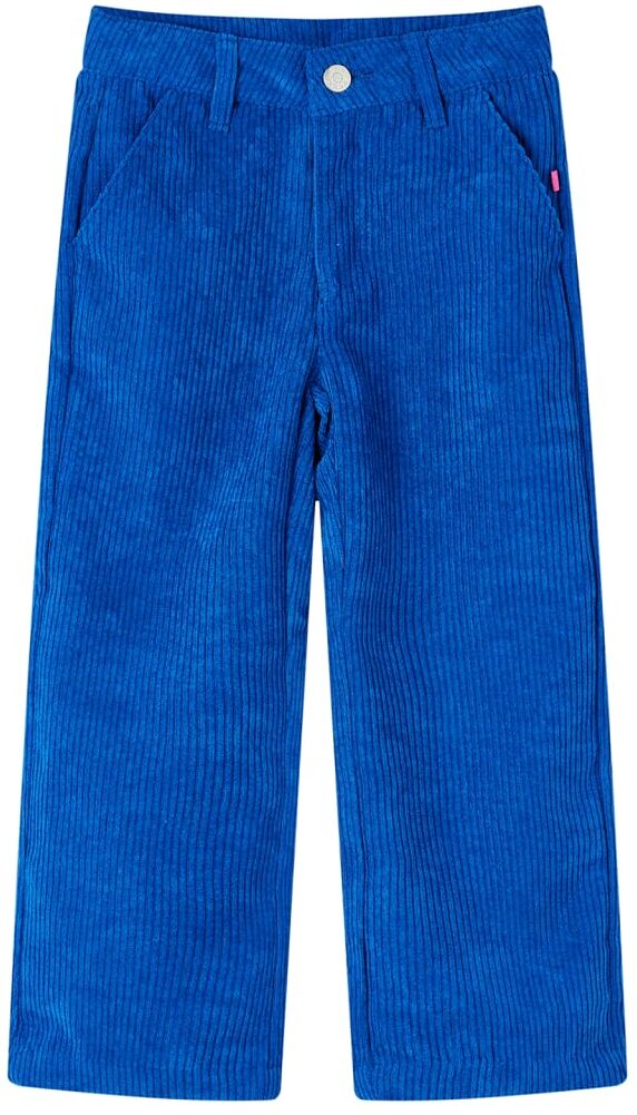 vidaXL Pantalón infantil pana azul cobalto 92