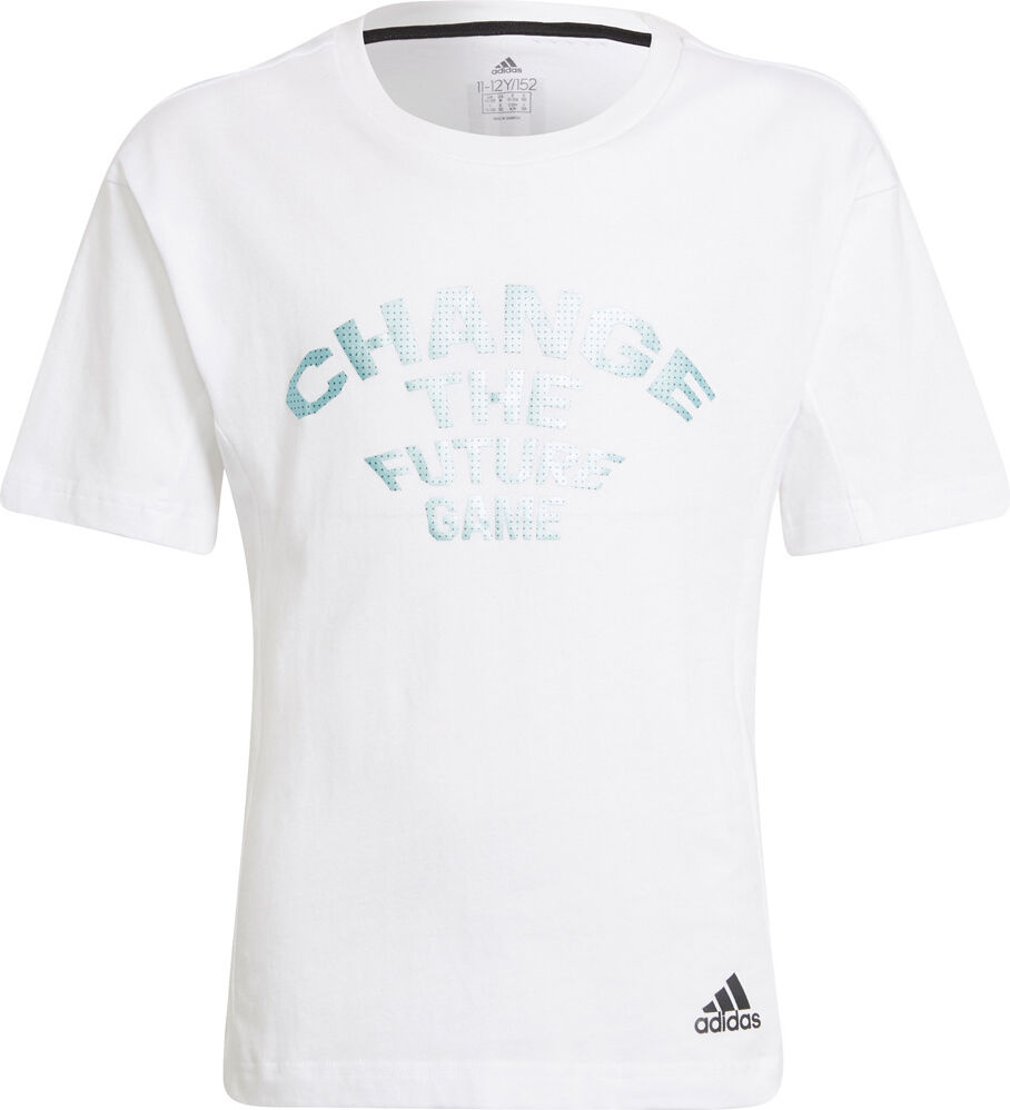 Adidas xfg regular batwing cotton graphic camiseta manga corta niña Blanco (170)