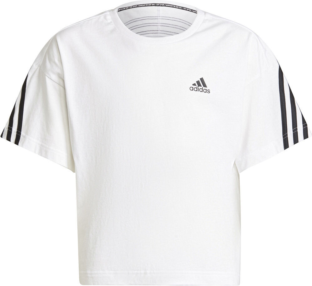 Adidas organic cotton future icons sport loose 3 bandas camiseta manga corta niña Blanco (116)