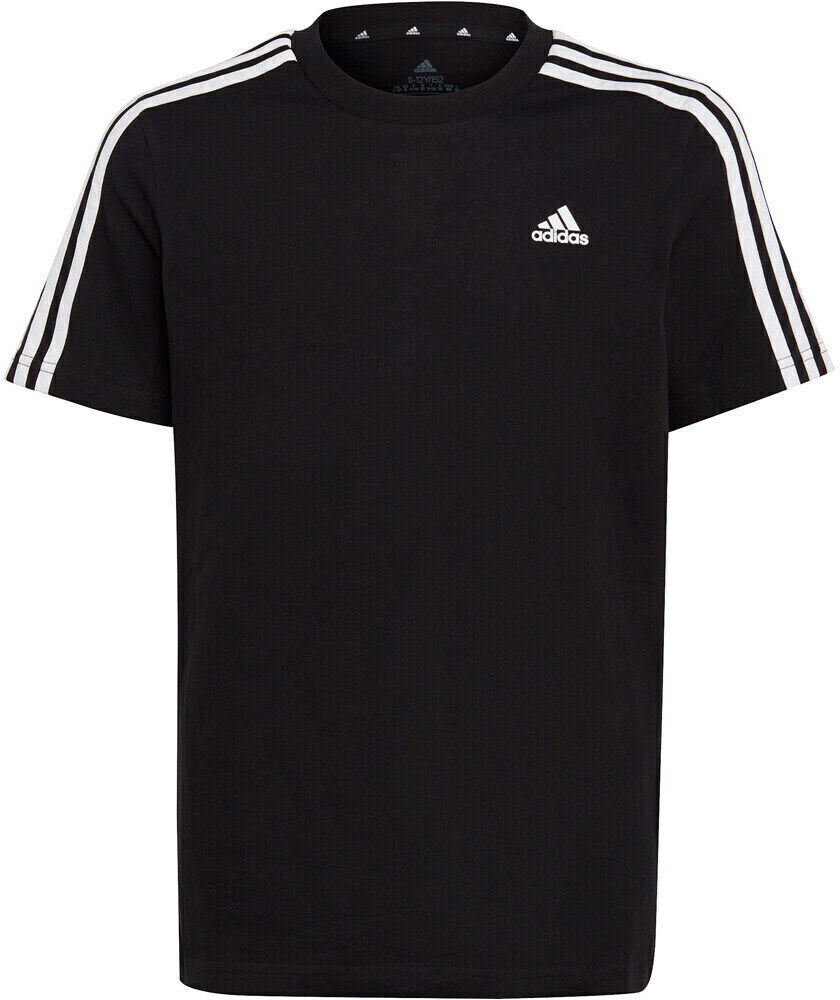 Adidas essentials 3 bandas cotton camiseta manga corta niño Negro (176)