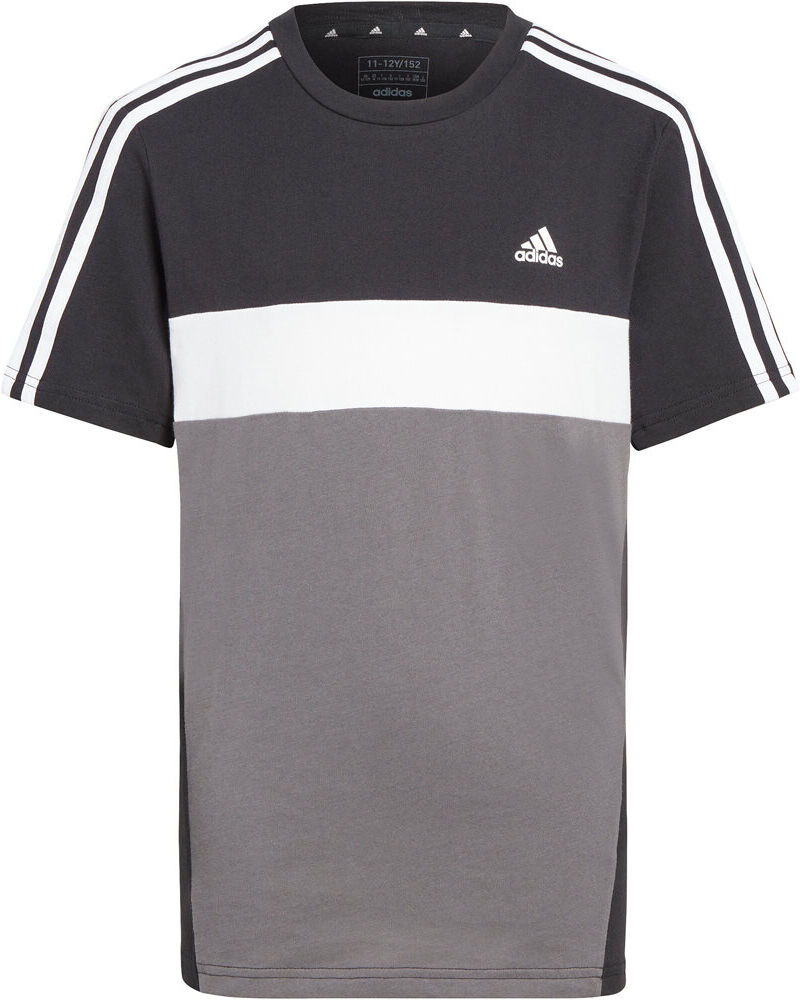 Adidas tiberio colorblock 3 bandas camiseta manga corta niño Negro (140)