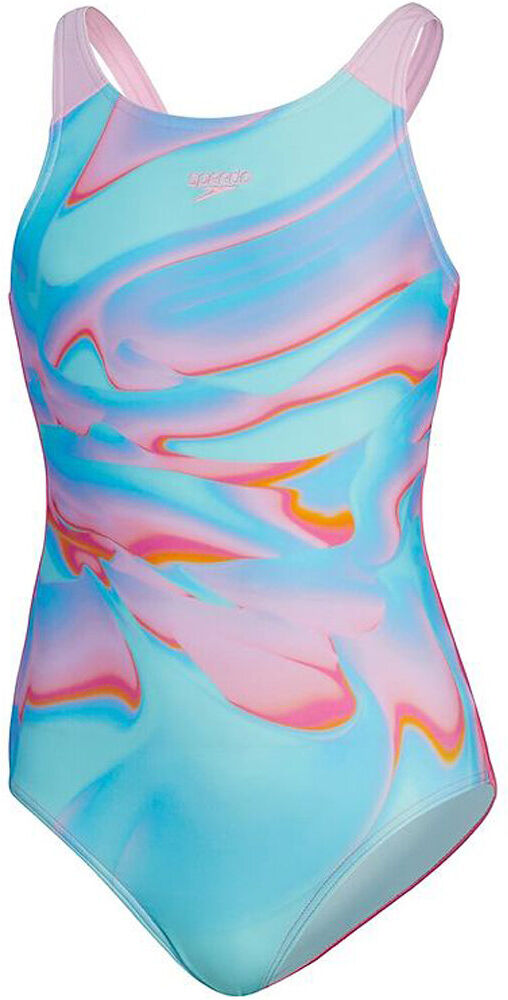 Speedo printed pulseback bañador natación niña Rosa (13-14)