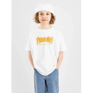 Thrasher Flame Kids T-Paita valkoinen