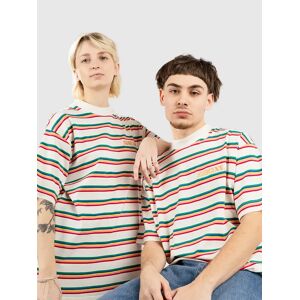 Staycoolnyc Rainbow Stripe T-paita valkoinen