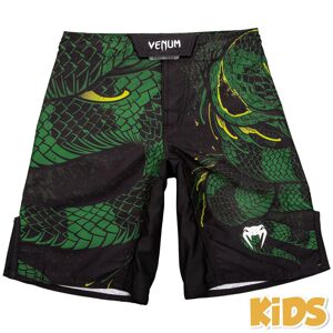 Venum Green Viper Kids Fightshorts -lasten kamppailushortsit, Musta-vihreä