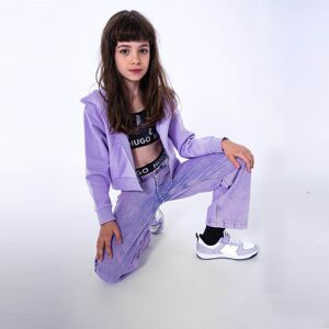 HUGO Cardigan de jogging molletonné FILLE 14A Violet Violet 14A - Publicité