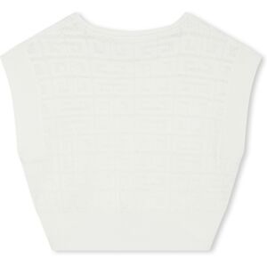 GIVENCHY Pull sans manche en tricot FILLE 12A Blanc Blanc 12A - Publicité