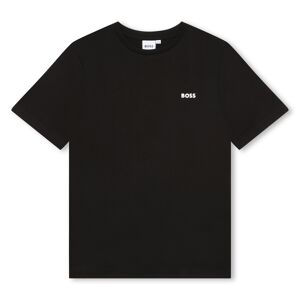 Boss T-shirt manches courtes coton GARCON 12A Noir - Publicité