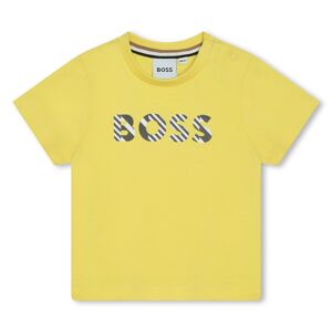 Boss T-shirt manches courtes coton GARCON 6M Jaune - Publicité