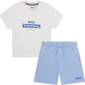 Boss Short et T-shirt en coton GARCON 12M Blanc - Publicité